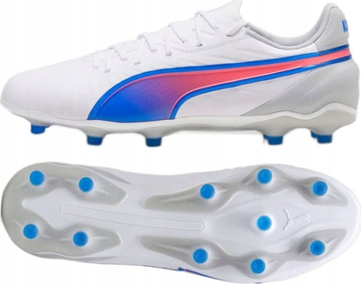 Këpucë futbolli Puma KING Match FG AG, burra, të bardha