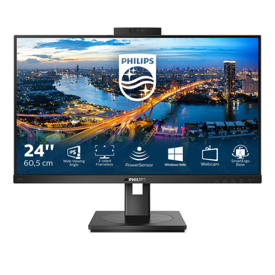 Монитор Philips B-line 242B1H/00, 24", IPS, со камера, црн