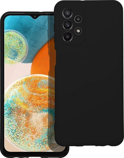 Mbrojtëse telefoni Forcell Silicone për Samsung Galaxy A23 5G, silikon, mat, e zezë