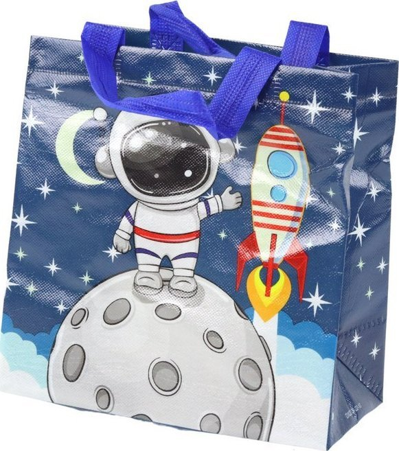 Qese dhurate Leantoys Gift Bag Space, 23x22x10cm, blu e errët