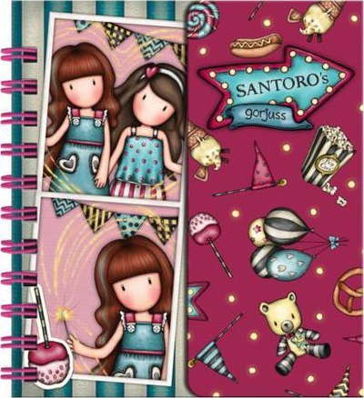 Fletore Santoro Vocabulary Learning Fireworks, me spirale, format i vogël, burgundy