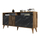 Konsolë Hommy Craft Milan 160, 160x78x35 cm, dekor arre, mermer i zi
