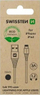 Кабел USB Lightning Swissten, 1.2m, 3A, бел