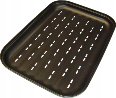 Tabaka çeliku për skarë “Non-Stick Reusable Grilling Tray”, e ripërdorshme, me sipërfaqe jo ngjitëse, metalike
