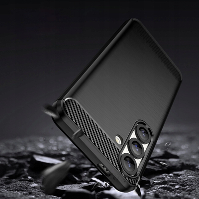 Mbrojtëse telefoni Hurtel Carbon Case për Xiaomi Poco X7 Pro, silikon i butë, e zezë