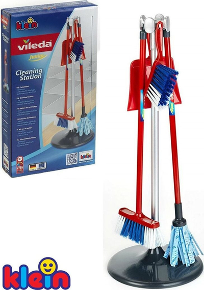 Set lodrash pastrimi Theo Klein Vileda Cleaning Station, me fshesë dhe mop