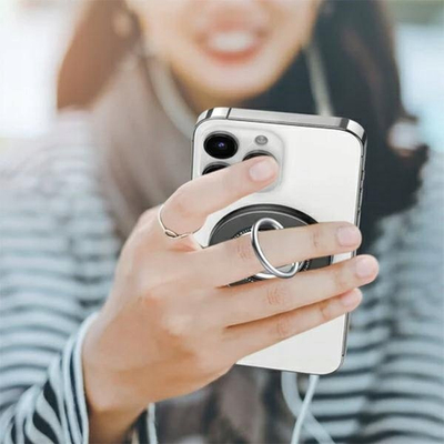 Mbajtës magnetik unazë për telefon Sodi BM-350, MagSafe, rrotullim 360°, i zi