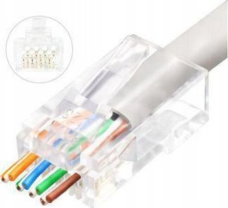 Konektor rrjeti Lanview RJ45 UTP, Cat6, set 50 copë, transparent