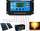Rregullator karikimi diellor PWM, 12-24V, ekran LCD, 2x USB, blu e zezë