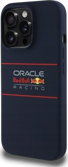 Mbrojtëse telefoni Red Bull për iPhone 14 Pro, silikon MagSafe, blu navy