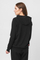 Bluzë sportive për gra WOMEN'S COTTON LACE SWEATSHIRT, pambuk, madhësia S, e zezë