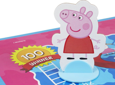 Друштвена игра со табла Hasbro Peppa Pig Змији и скали, за деца, 3 години+