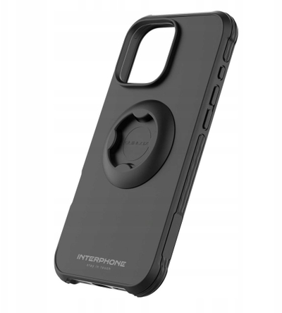 Kapak telefoni Interphone Quiklox Tetraforce, për Apple iPhone, super mbrojtës, i zi