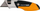 Thikë universale palosëse Fiskars CarbonMax Folding Blade Compact FS1062939, dorezë SoftGrip, trup metalik, portokalli