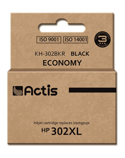 Ngjyrë për printer Actis KH-302BKR (zëvendësim për HP 302XL F6U68AE), 20 ml, e zezë
