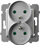Prizë dyshe me tokë Ospel Aria, me roleta mbrojtëse, ngjyrë argjendi