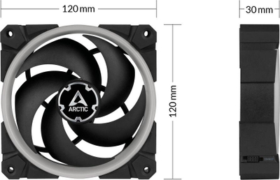 Ftohës Arctic BioniX P120 A-RGB, 120 mm
