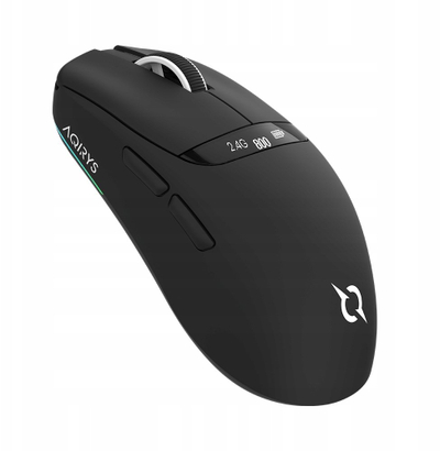 Maush gaming wireless AQIRYS Nyx, Bluetooth 5.0, USB 2.4 GHz, 12000 DPI, me bazë karikimi me magnet, i zi