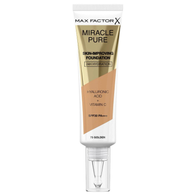 Max Factor Miracle Pure 24H Hydration Makeup Base SPF 30 / Golden 75