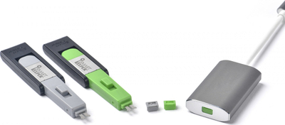 Set bllokuesish Mini DisplayPort SmartKeeper Mini, 4 copë, me çelës, jeshil