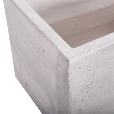 Set vazo drejtkëndëshe Gardener HM4723, 3 copë, FiberClay, gri cementi