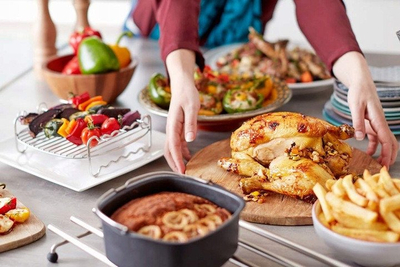 Aksesor për Airfryer Philips HD9950/00, grill me ndarës, për Ovi Smart XXL