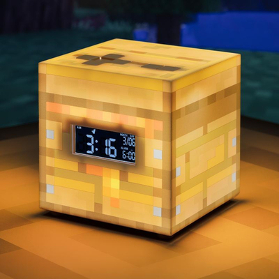 Orë alarmi Paladone Minecraft Bee Hive, digjitale, me dritë dekorative, e verdhë