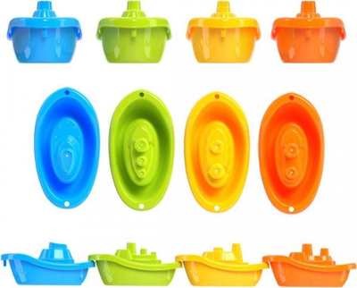 Set lodrash për banjo Technok Bath Boats, 4 varka, shumëngjyrëshe