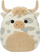 Lodër pelushi Squishmallows Borsa Highland Cow, 19cm, ultrasoft, gri me njolla