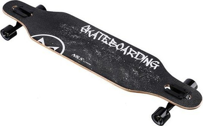 Longboard Nils prej druri, kushineta ABEC 7, rrota PU 85A, i zi