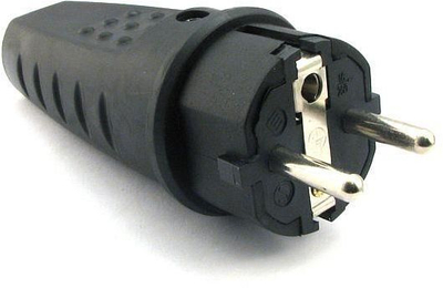 Prizë gome Pawbol LUX D.3158L, 16A 250V, IP44, e zezë