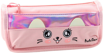 Penar shkollor Leantoys Pink Cat, 21.5cm, rozë