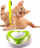 Lodër për mace Hilton Smart Hunting Cat, që sillet rrotull 360°, me zile, jeshile me të bardhë