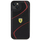 Mbrojtëse telefoni Ferrari Twist Metal Logo për iPhone 15 Plus 6.7", lëkurë ekologjike, e zezë