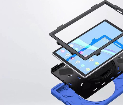Futrollë armor për tablet Lenovo Tab M10 HD Gen 2, 10.1", me rrip dhe dorezë, blu