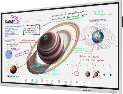 Monitor interaktiv Samsung Flip Pro WM75B, 75", 4K UHD, i bardhë