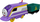 Tren lodër motorik Fisher Price Thomas & Friends Kana, me bateri, me vagon ngarkese, vjollcë