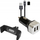 Set karikues makine RealPower 168182, 2x USB, me mbajtëse telefoni, i zi dhe argjendtë