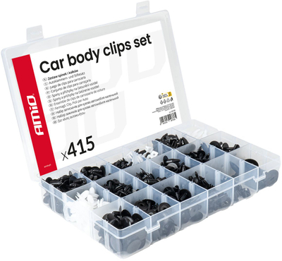 Set kapëse karrocerie AMIO 04738, 415 copë, plastike, shumëngjyrëshe