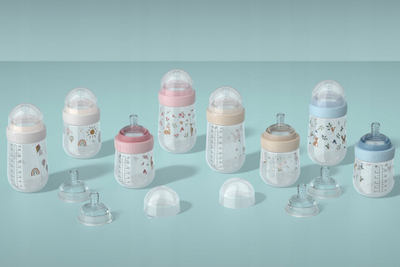 Biberon për bebe Little Dutch Baby Bottle Fairy Garden, 165 ml, silikoni, rozë