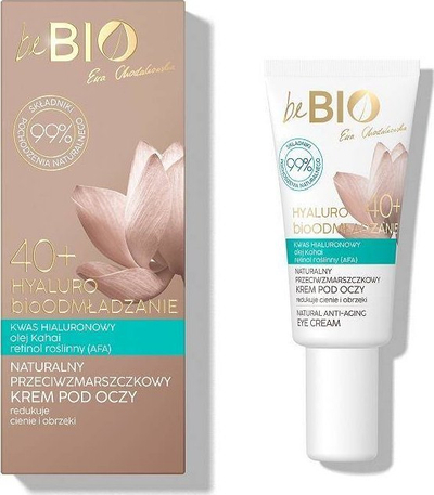 Krem për sy BeBIO Ewa Chodakowska Hyaluro Bio Rejuvenation 40+, kundër rrudhave dhe errësirave, 15 ml