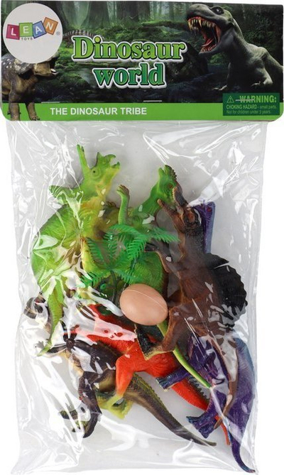 Set lodrash me dinozaurë Dinosaur Figures, 6 figura, shumëngjyrëshe