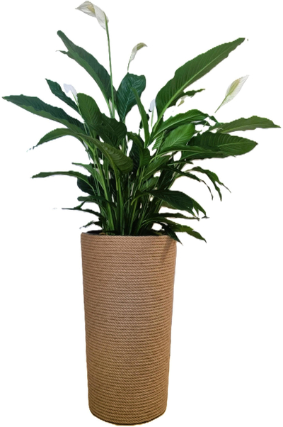 Vazo dekorative Adoni Boho Jute, 44cm, lartësia 75cm, beige