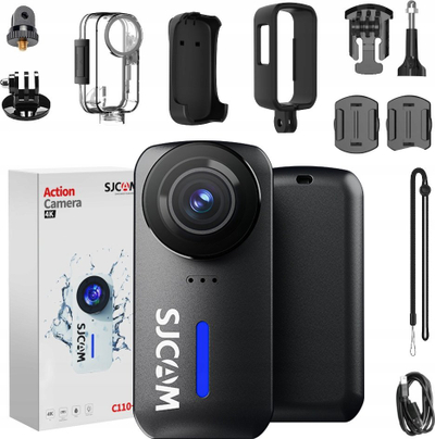 Акциона камера SJCAM C110 Plus, 4K Ултра HD, 20MP, црна