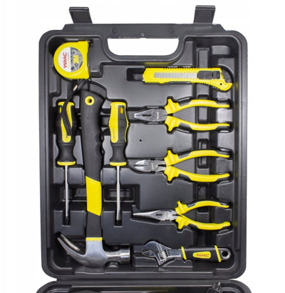 Set veglash WMC 59 pjesë, kaçavidë elektrike 750W, valixhe plastike, gri