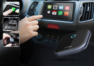 Adapter wireless për veturë Xblitz SmartCAR, CarPlay dhe Android Auto, Bluetooth 5.3, i zi
