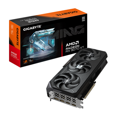 Kartë grafike GIGABYTE Radeon RX 9070 XT GAMING, 16GB GDDR6, PCI Express 5.0, e zezë