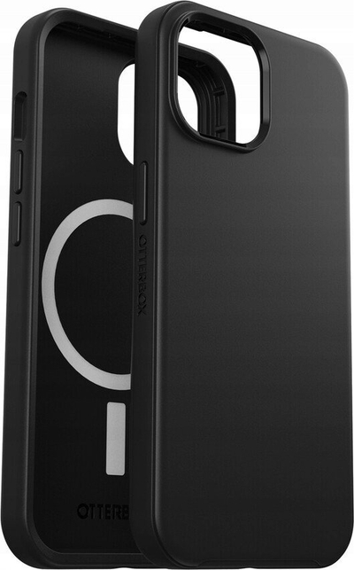 Mbulesë mbrojtëse Symmetry MagSafe për iPhone 13 14 15, profil i hollë, rezistente ndaj goditjeve, e zezë