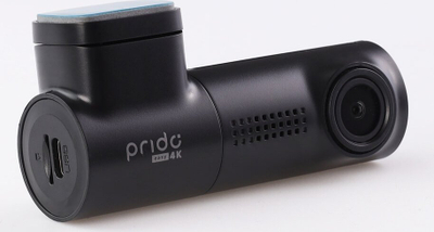 Камера за автомобил Prido Easy 4K, Wi‑Fi, USB‑C, црна