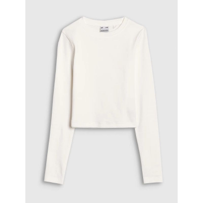 Блуза со долги ракави 4F LONGSLEEVE F430, за девојчиња, бела